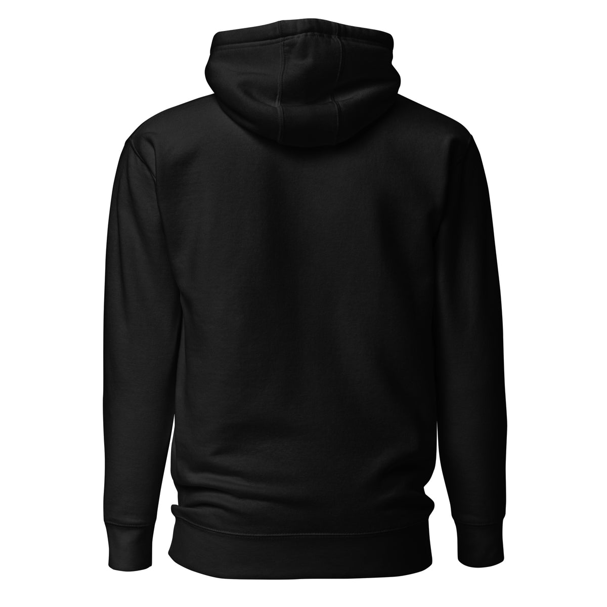 Black Tiddies Natural Energy unisex pullover hoodie, back view